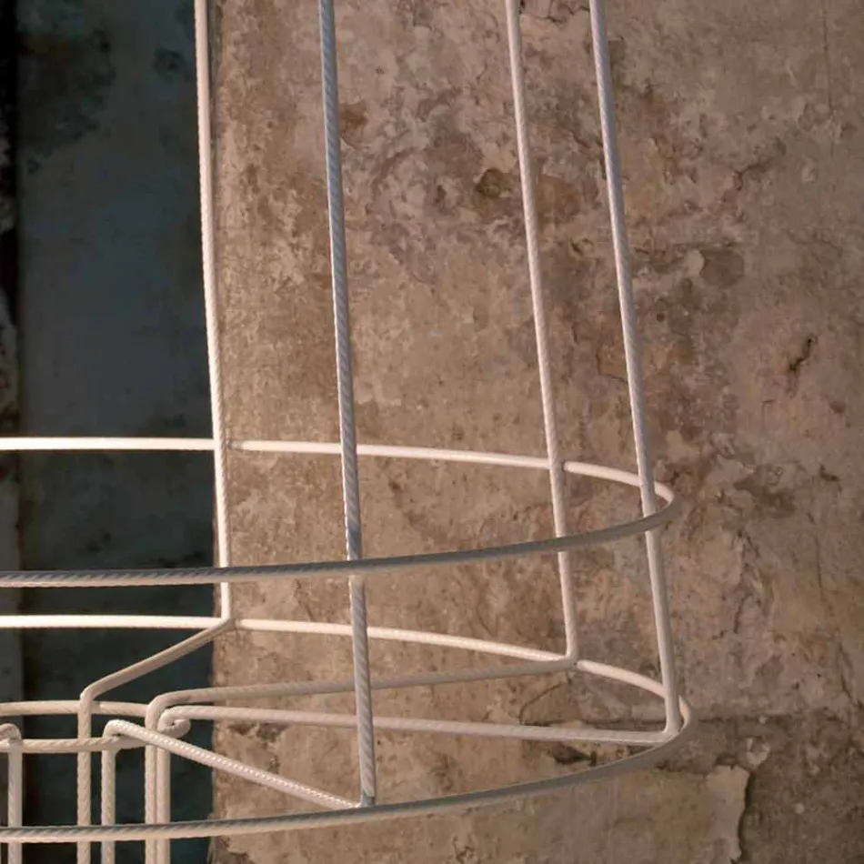 Stue gulvlampe 3 lys i hvidt eller naturligt metal Minimal stil - Styling Viadurini