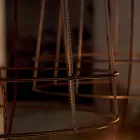 Stue gulvlampe 3 lys i hvidt eller naturligt metal Minimal stil - Styling Viadurini