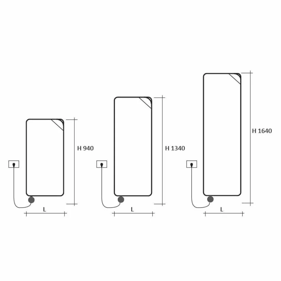 Elektrisk stråleplade med moderne design op til 1000 W - bog Viadurini
