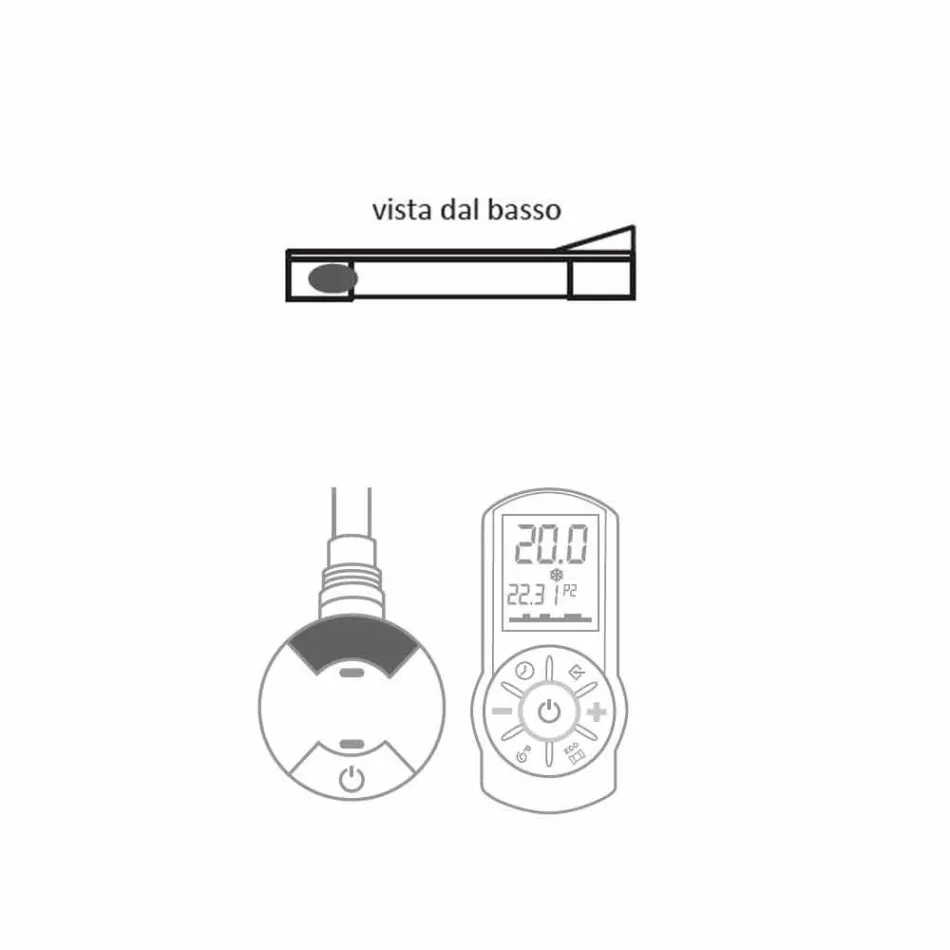 Elektrisk stråleplade med moderne design op til 1000 W - bog Viadurini