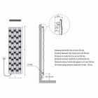 5 bar design stål elektrisk strålingsplade op til 1000 watt - flod Viadurini