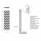 Lodret design 5 bar stål strålingsplade op til 1003 watt - flod Viadurini