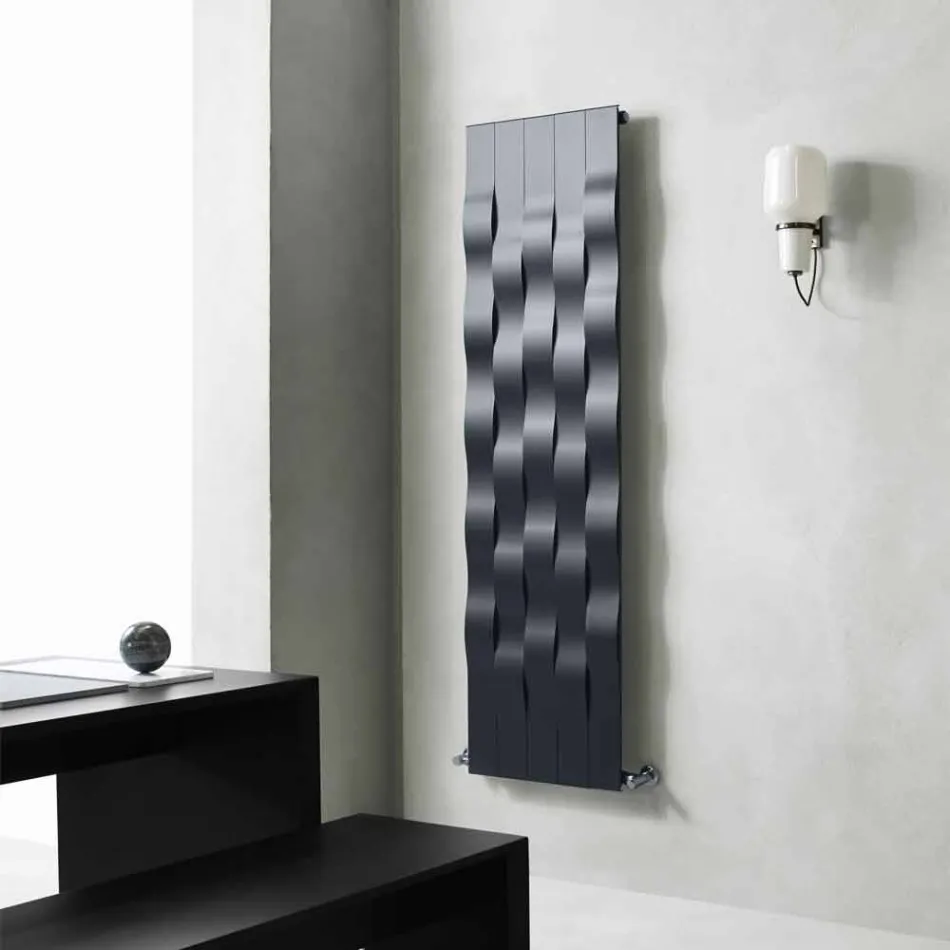 Lodret design 5 bar stål strålingsplade op til 1003 watt - flod Viadurini