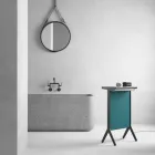 Strålende plade i aluminium og elektrisk og farvet stofdesign 150 W - Sam Viadurini