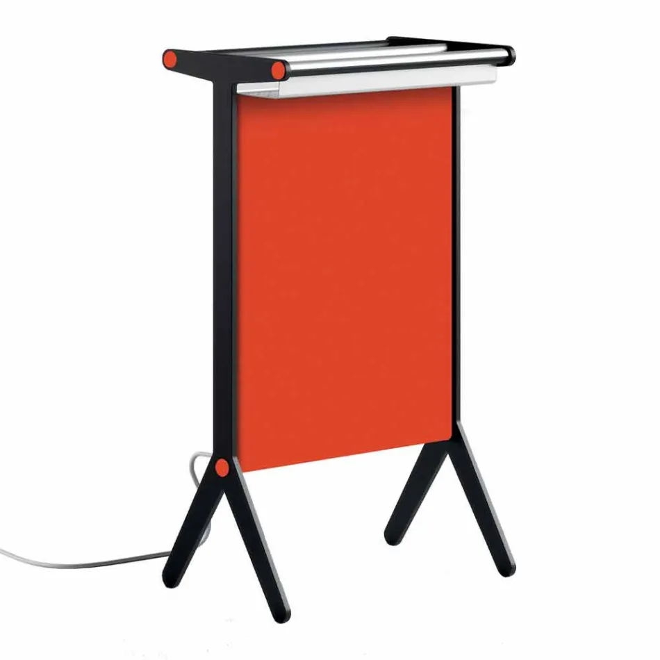 Strålende plade i aluminium og elektrisk og farvet stofdesign 150 W - Sam Viadurini