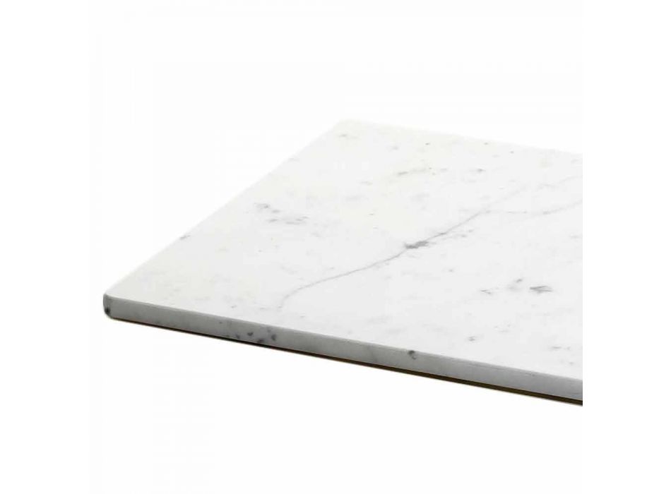 Serveringsplader i Carrara og Bardiglio marmor fremstillet i Italien, 2 stykker - ærter Viadurini