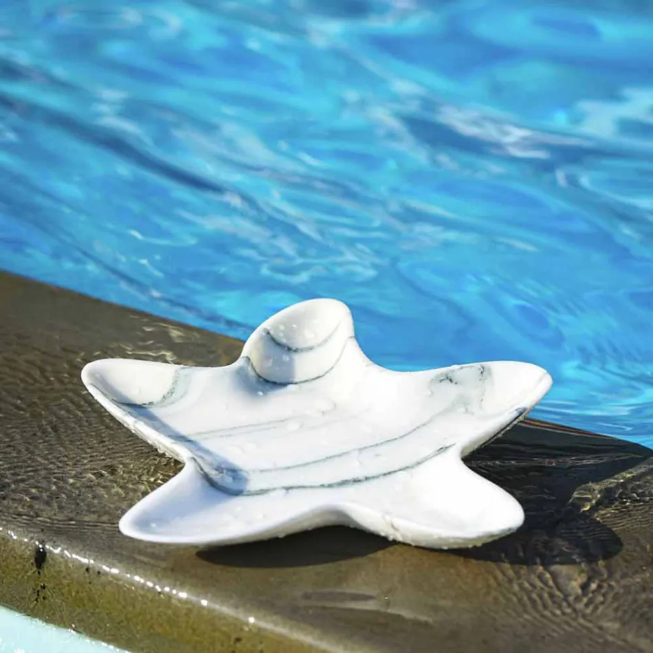 Moderne marmor underkop i form af en søstjer lavet i Italien - Ticcio Viadurini