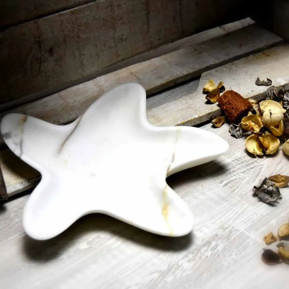 Moderne marmor underkop i form af en søstjer lavet i Italien - Ticcio Viadurini