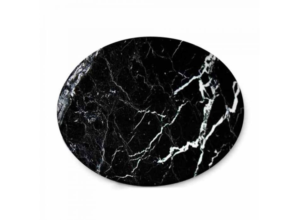 Rund osteplade i hvid eller sort marmor fremstillet i Italien - Kirby Viadurini