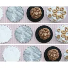 Rund osteplade i hvid eller sort marmor fremstillet i Italien - Kirby Viadurini