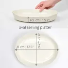 Luksus design hvid porcelæn oval serveringsplade - Arcimaesta Viadurini