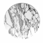 Rund serveringsplade i hvid Carrara marmor fremstillet i Italien - Kamil Viadurini