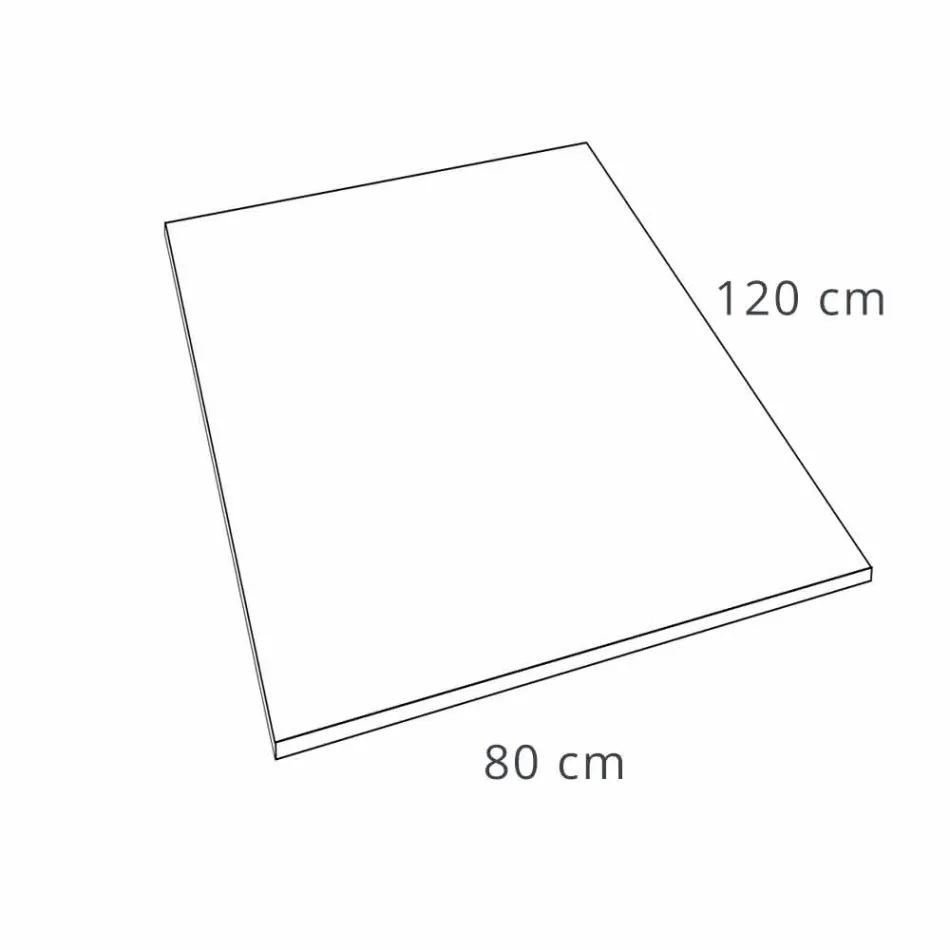 Resin brusebad 120x80 i moderne hvid fløjl effekt finish - Estimo Viadurini