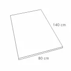 Harpiks brusebad 140x80 i moderne hvid skifereffekt finish - Sommo Viadurini