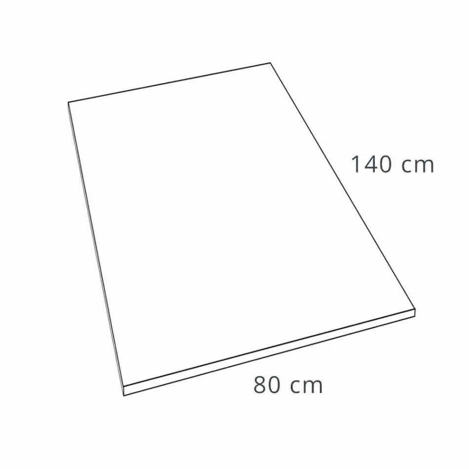 Harpiks brusebad 140x80 i moderne hvid skifereffekt finish - Sommo Viadurini