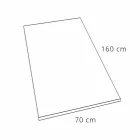 Brusebad 160x70 moderne design i hvid harpiks skifereffekt - Sommo Viadurini