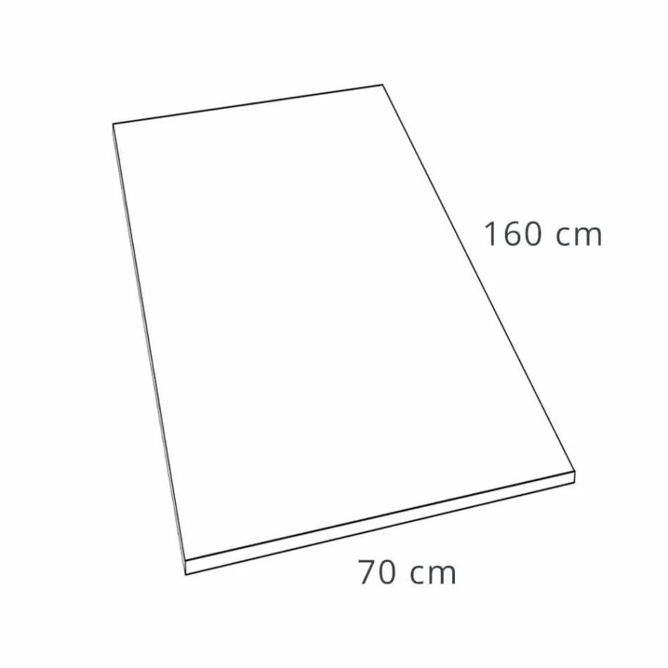 Brusebad 160x70 moderne design i hvid harpiks skifereffekt - Sommo Viadurini