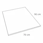 Brusebad 90x70 i hvid veloureffektharpiks med afløbsdæksel - Estimo Viadurini