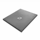 Brusebad 90x70 i harpiks steneffekt Finish Modern Design - Domio Viadurini