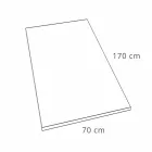 Skifereffekt Hvid harpiks brusebad 170x70 moderne design - Sommo Viadurini