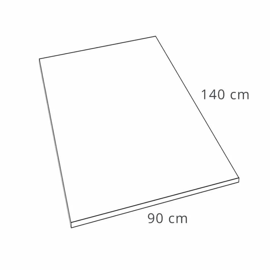 Moderne brusebad i hvid harpiks skifereffekt finish 140x90 - Sommo Viadurini