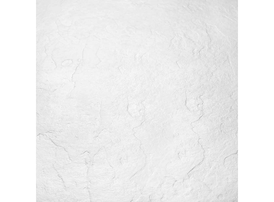 Rektangulært brusebad 100x80 i hvid harpiksskifereffekt - Sommo Viadurini