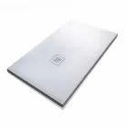 Rektangulært brusebad 140x80 i harpiks med stålgitter - Domio Viadurini