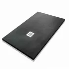 Rektangulært brusebad 140x90 i harpiks steneffektfinish - Domio Viadurini