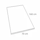 Rektangulært brusebad 160x70 cm i hvid harpiks moderne design - Estimo Viadurini