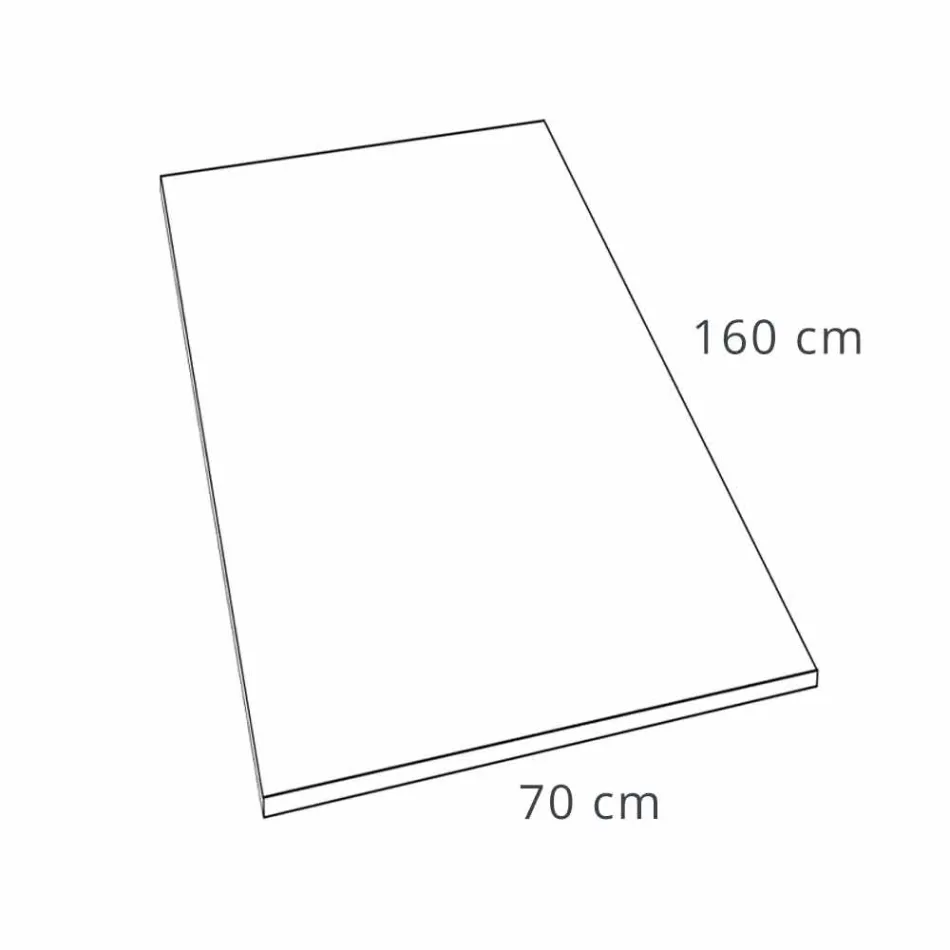 Rektangulært brusebad 160x70 cm i hvid harpiks moderne design - Estimo Viadurini