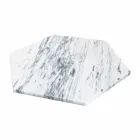 Sekskantet serveringsplade i hvid Carrara-marmor eller sort marquinia - Ludivine Viadurini