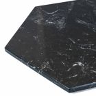 Sekskantet serveringsplade i sort eller grønt marmor med kork 4 stykker - Ludivine Viadurini