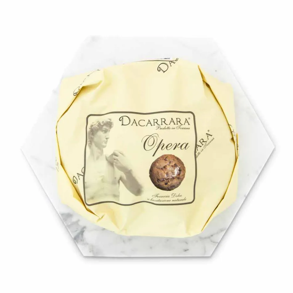 Sekskantet designplade i hvid Carrara-marmor fremstillet i Italien - Sintia Viadurini