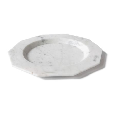 Flad plade i satin marmor Forskellige finish Italiensk luksusdesign - Rhodium Viadurini