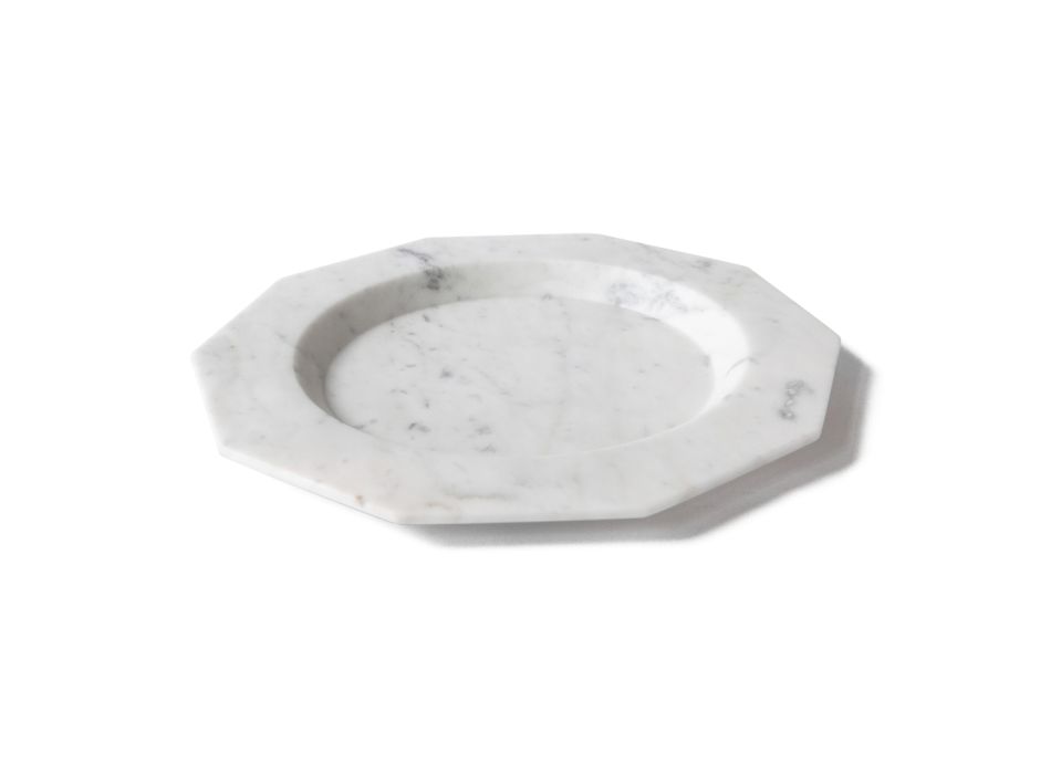 Flad plade i satin marmor Forskellige finish Italiensk luksusdesign - Rhodium Viadurini