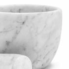 Lille morter med stød i hvid Carrara-marmor fremstillet i Italien - Mirel Viadurini