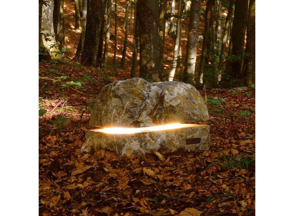 Stone belysning med lyd diffuser Fior di Pesco Carnico Sound Viadurini