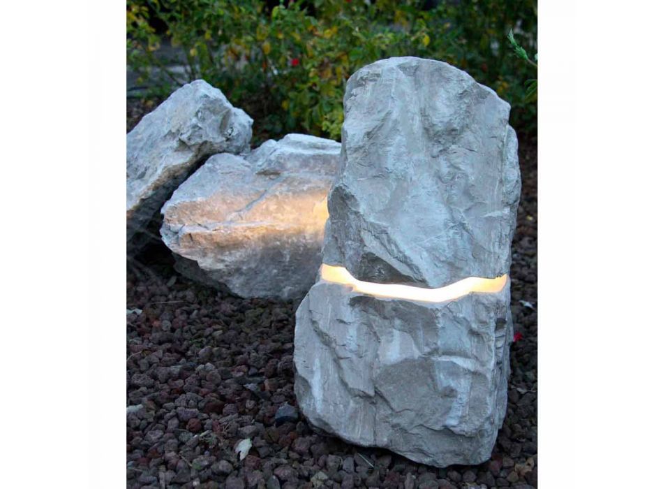 Stone lyse LED i Fior di Pesco Carnico Blød, enkelt stykke Viadurini