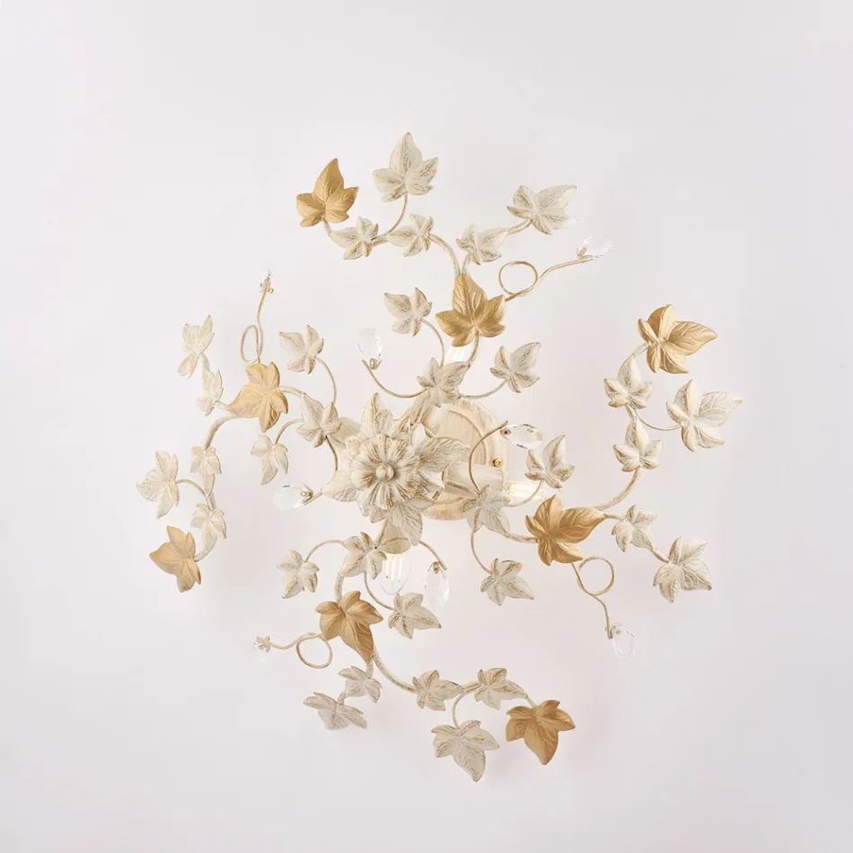 Loftlampe i metal og krystal med 6 lyskilder til sofistikeret stil i interiører – Orchidea Viadurini