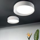 Dæmpbar LED-loftslampe i sort eller hvidmalet metal - Ascania Viadurini