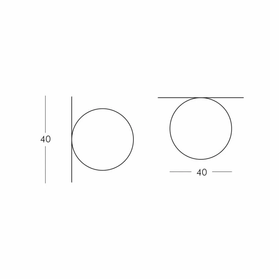 Slide Globo (Wall) sfære loft lys lavet af polyethylen lavet i Italien Viadurini