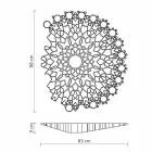 Loftlysapplikation i Technopolymer White eller Gold Design 2 størrelser - Cathedral Viadurini