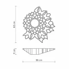 Loftlysapplikation i Technopolymer White eller Gold Design 2 størrelser - Cathedral Viadurini
