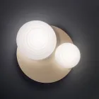 Væglampe i blæst glas med metalstruktur - Svale Viadurini