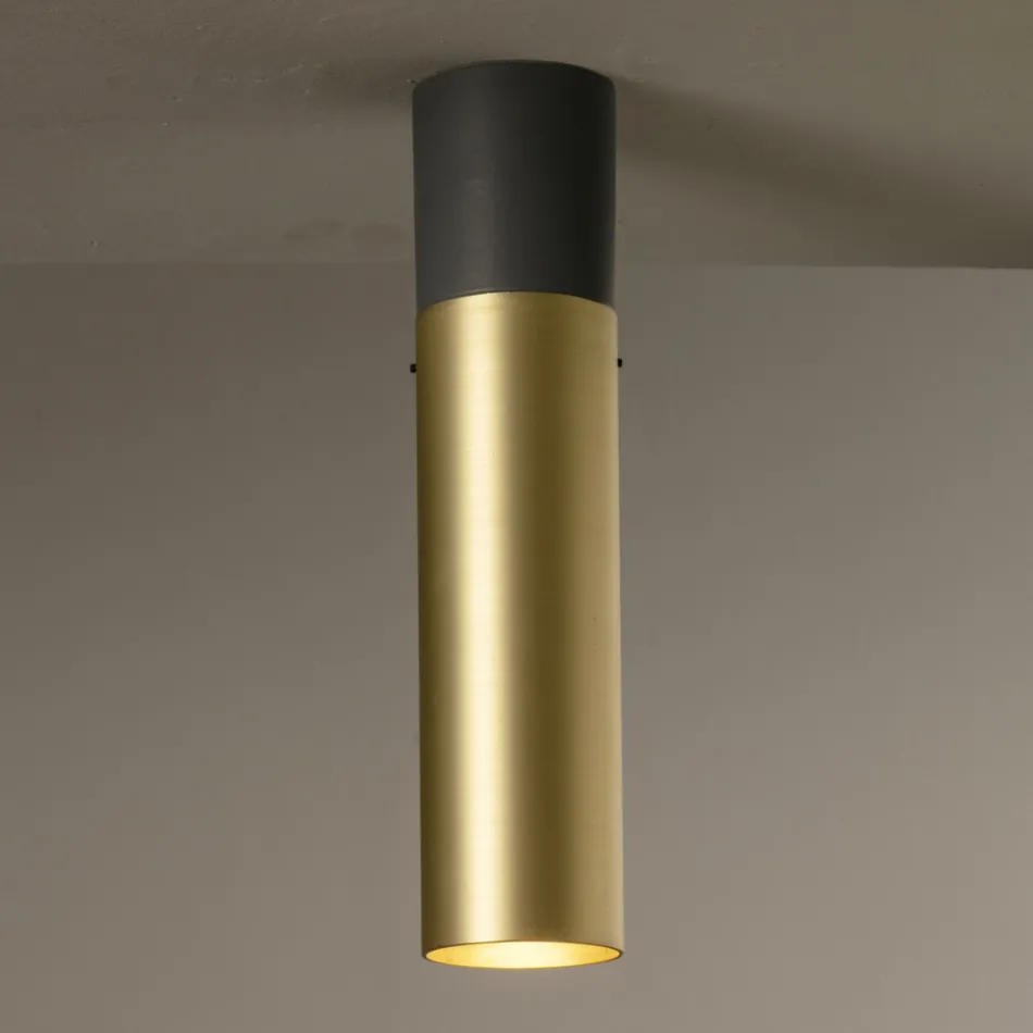 Artisan Loftslampe i Keramik og Messing Fremstillet i Italien - Toscot Match Viadurini