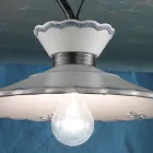 Artisan Loftslampe i håndmalet broderieffekt Keramik - Ravenna Viadurini