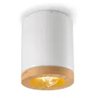 Nordic Style Artisan Træ og Keramik Loftslampe - Nateca Viadurini