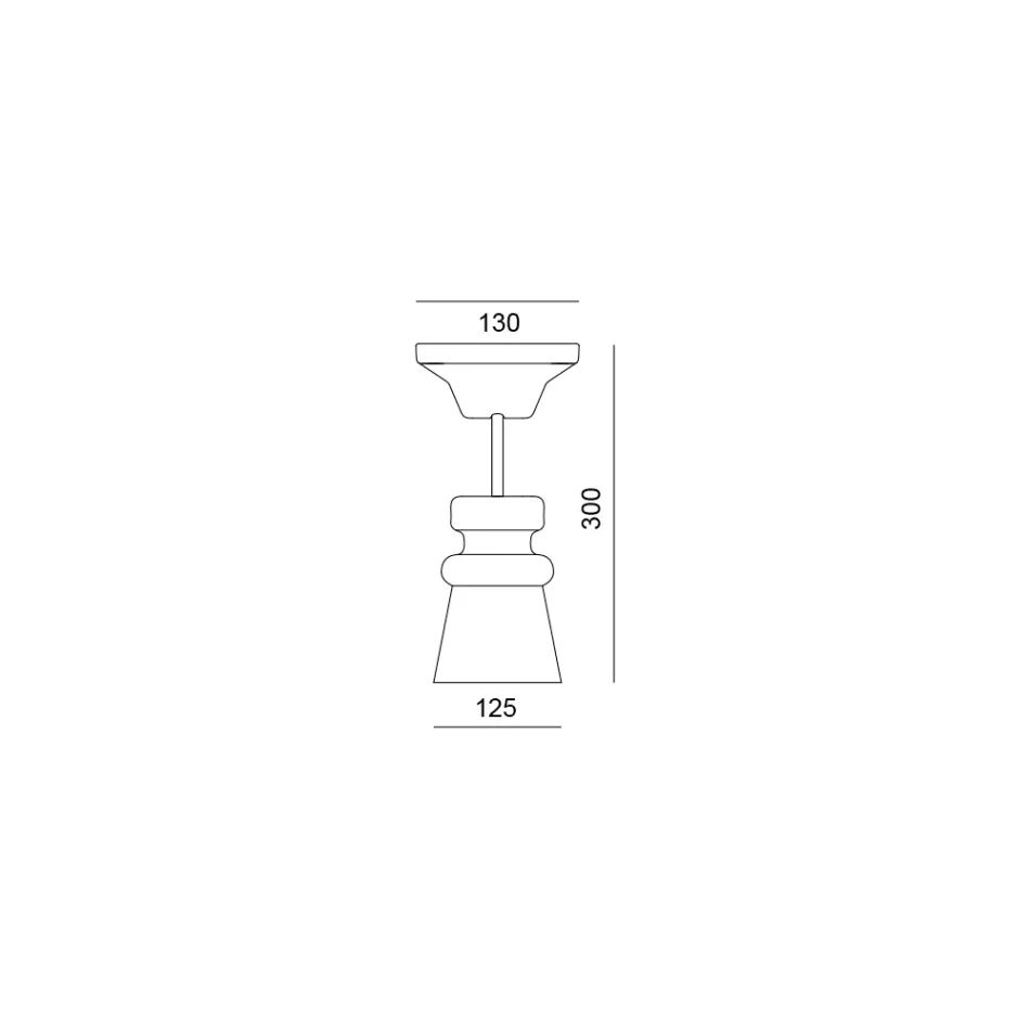 Håndlavet loftslampe i Majolica og aluminium fremstillet i Italien - Toscot Battersea Viadurini