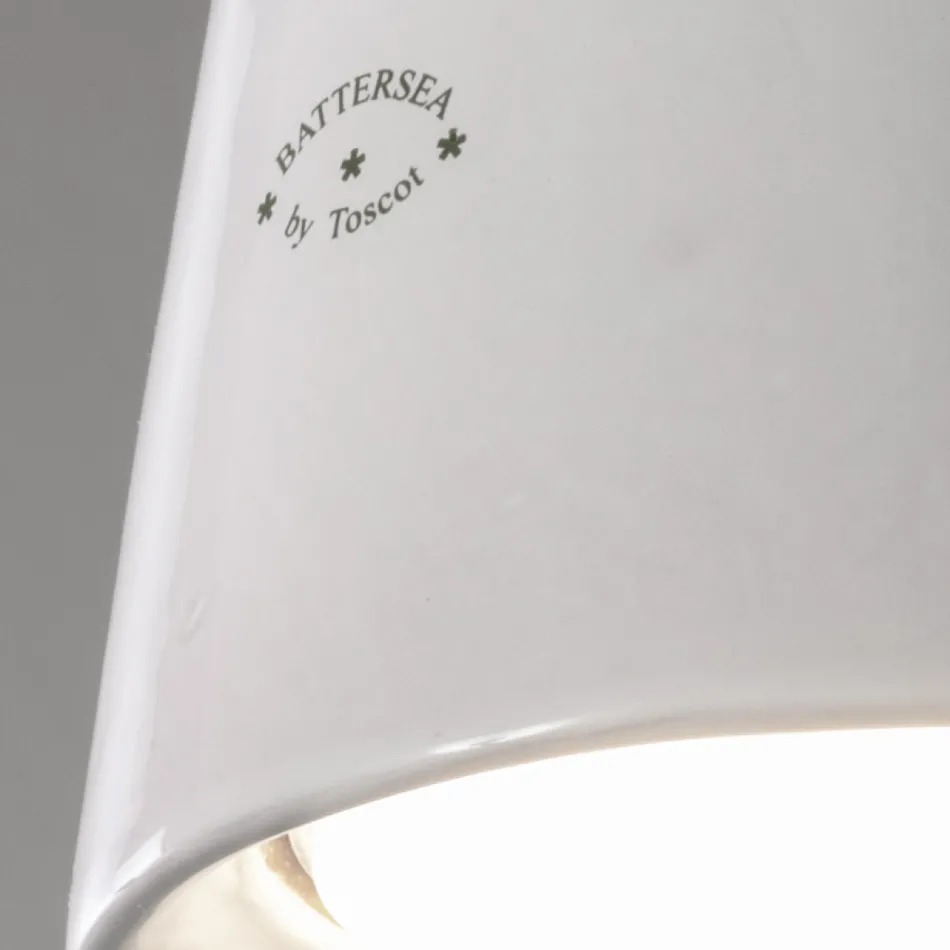 Håndlavet loftslampe i Majolica og aluminium fremstillet i Italien - Toscot Battersea Viadurini