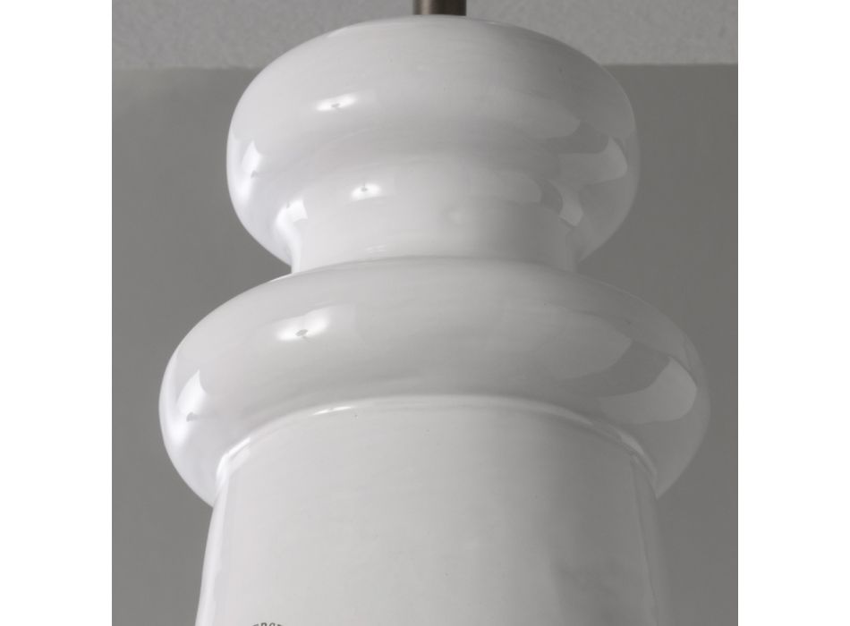 Håndlavet loftslampe i Majolica og aluminium fremstillet i Italien - Toscot Battersea Viadurini